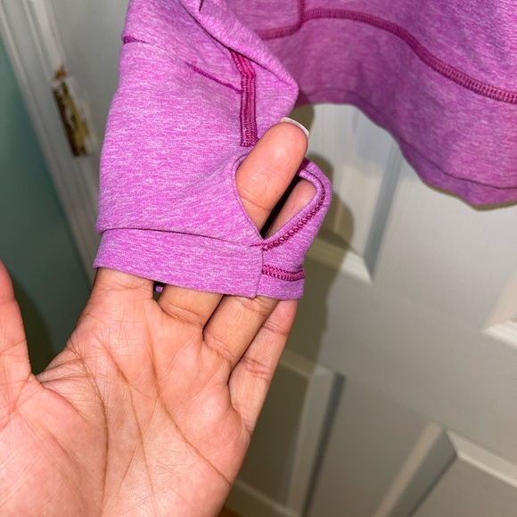 Lululemon Think Fast Long Sleeve Heathered Ultra Violet Top - Picture 6 of 10